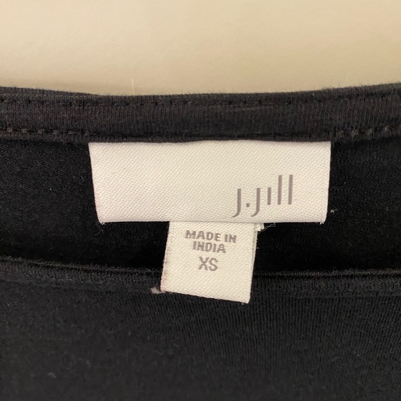 Jill Black Pima Cotton Peplum Tunic Top Buttery Soft 3/4 Sleeve Size XS - Picture 5 of 8